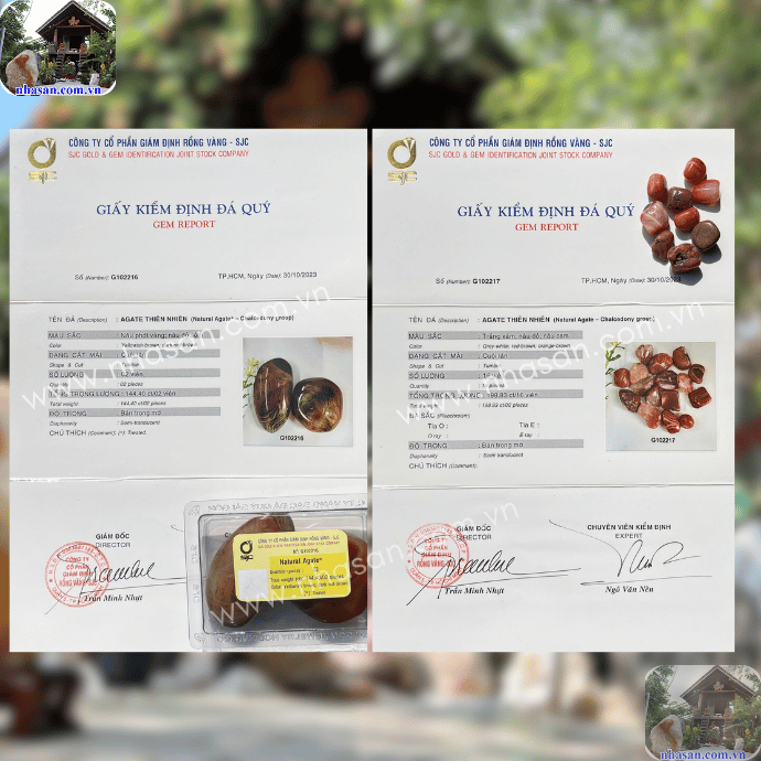 Đá mã não tại Nhà Sàn được kiểm định là đá chuẩn tự nhiên Đá mã não tại Nhà Sàn được kiểm định là đá chuẩn tự nhiên