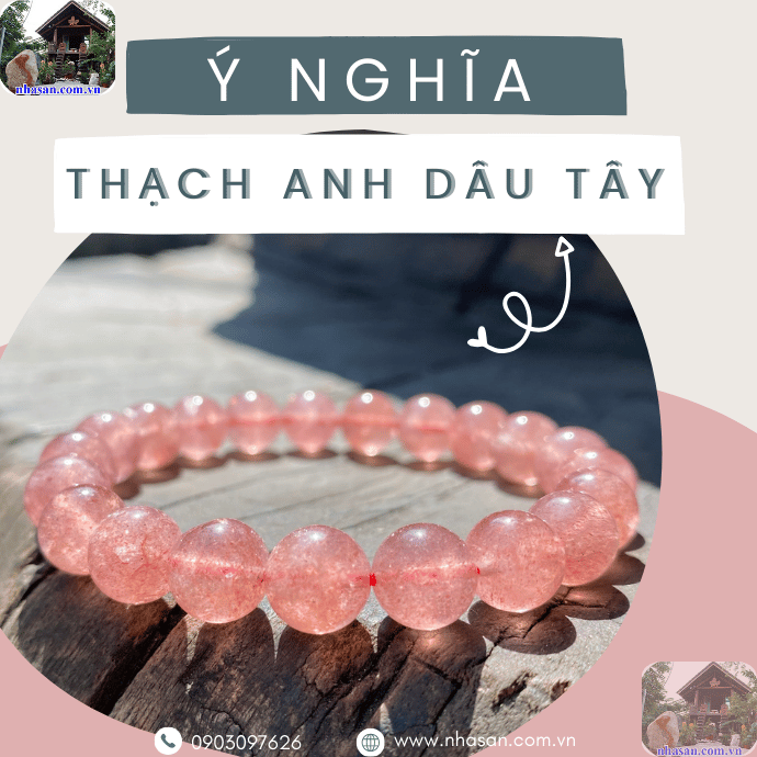 Thạch anh dâu tây mang sắc hồng nhẹ nhàng với các chấm nhỏ li ti bên trong  Thạch anh dâu tây mang sắc hồng nhẹ nhàng với các chấm nhỏ li ti bên trong