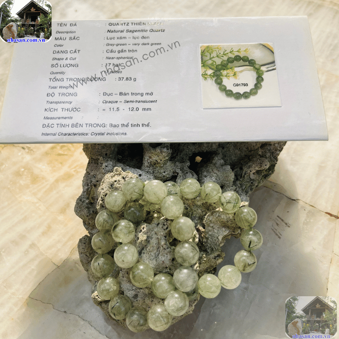 Thạch anh tóc xanh được sử dụng trong chế tác các loại trang sức đá Thạch anh tóc xanh được sử dụng trong chế tác các loại trang sức đá