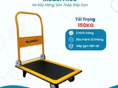 Cửa Hàng Bán Xe Đẩy Hàng Gấp Gọn Sàn Thép SUMIKA Tải Trọng 150KG