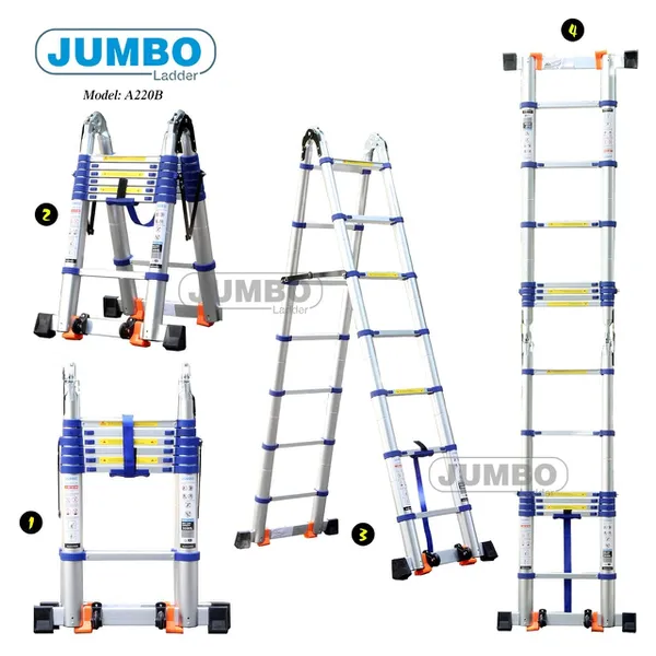Thang Nhôm Rút Đôi JUMBO Cao Cấp A190B
