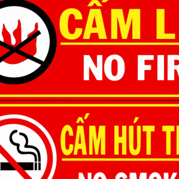 Bảng Cấm Lửa Cấm Hút Thuốc