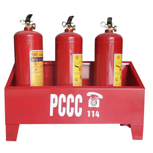 Kệ Ba Đựng 3 Bình Chữa Cháy
