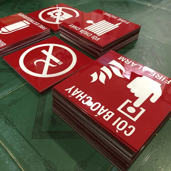 Bảng Vị Trì Còi Báo Cháy Fire Alarm Bằng Mica 20x20