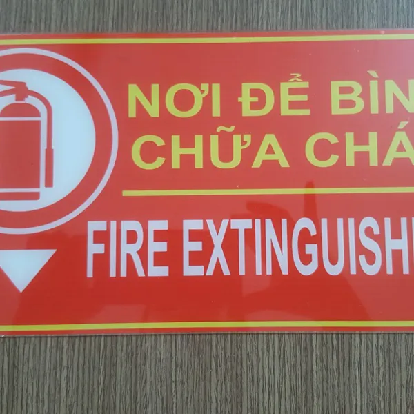 Bảng Biển Báo Nơi Để Bình Chữa Cháy Mica