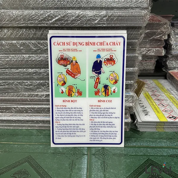 Bảng Cách Sử Dụng Bình Chữa Cháy Bằng Mica