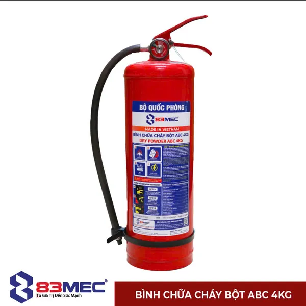 Bình Cứu Hỏa Bột ABC 4Kg 83MEC - BQP