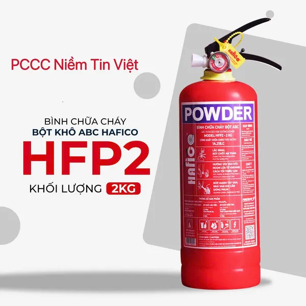 Bình Cứu Hỏa Hafico Bột Khô ABC 2Kg HFP2