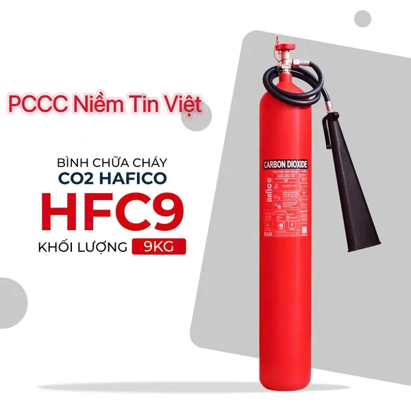 Bình Cứu Hỏa Hafico Khí CO2 9Kg HFC9