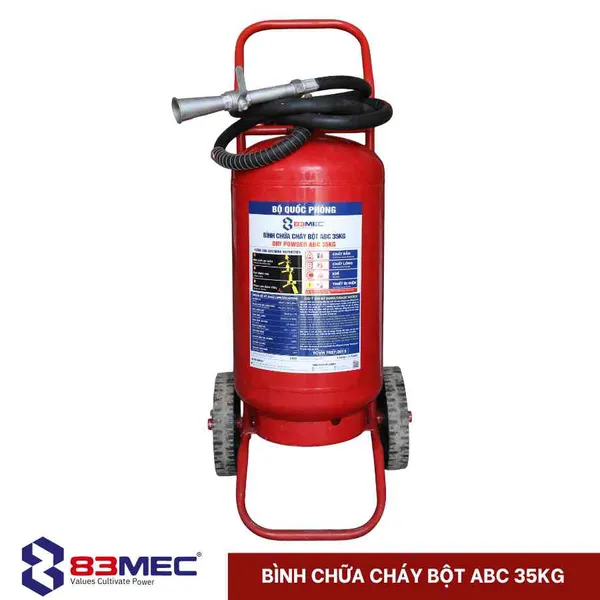 Bình Cứu Hỏa Xe Đẩy Bột ABC 35Kg 83MEC - BQP