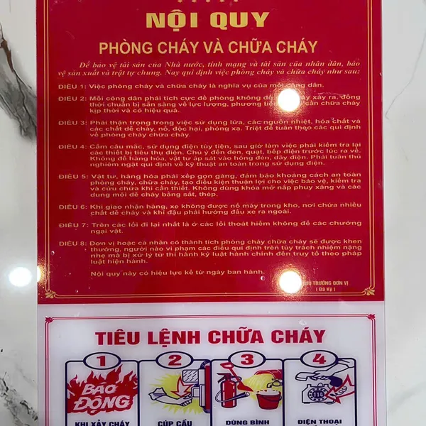 Bộ Nội Quy Tiêu Lệnh Mica Kết Hợp 2 Trong 1 (40x60)
