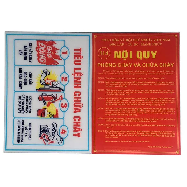 Bộ Nội Quy Tiêu Lệnh PCCC Mica