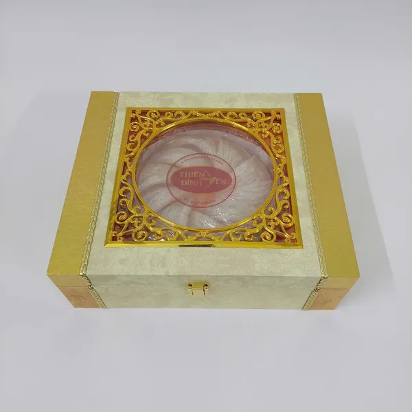 HỘP QUÀ TẶNG YẾN SÀO - HỘP GỖ 100G 