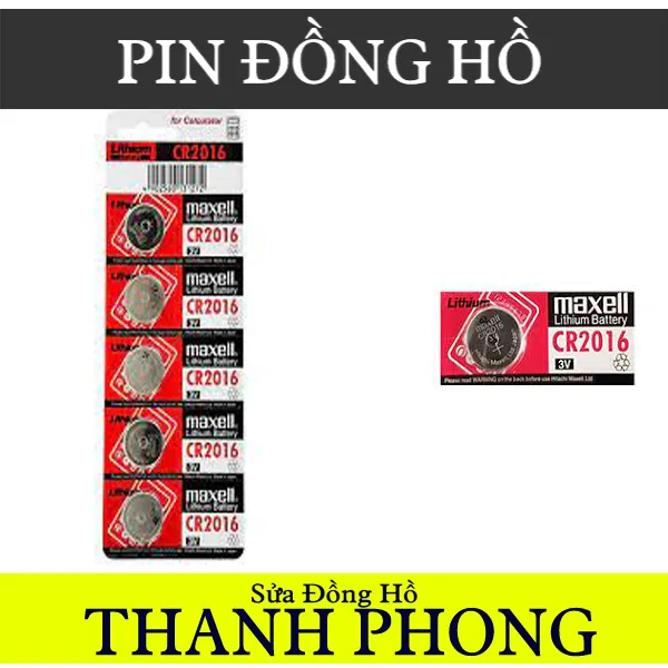 PIN ĐỒNG HỒ CR 2016 LITHIUM 3VOLT