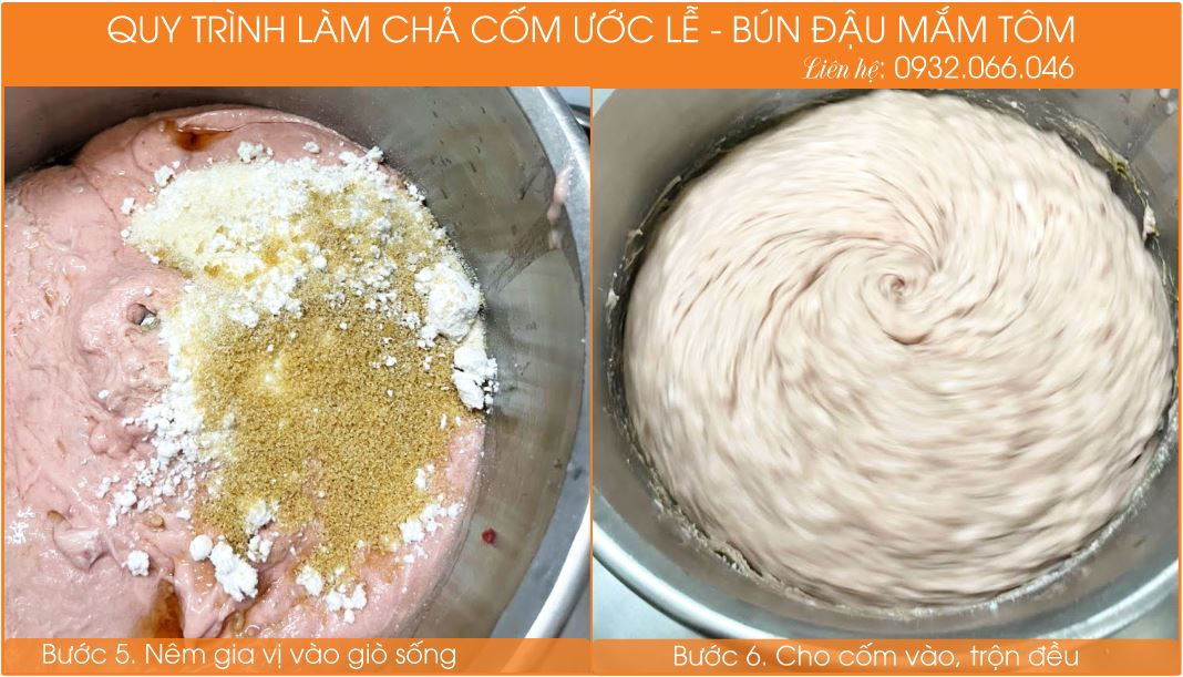 Quy trình sản xuất chả cốm theo công thức truyền thống của làng giò chả Ước Lễ Quy trình sản xuất chả cốm theo công thức truyền thống của làng giò chả Ước Lễ