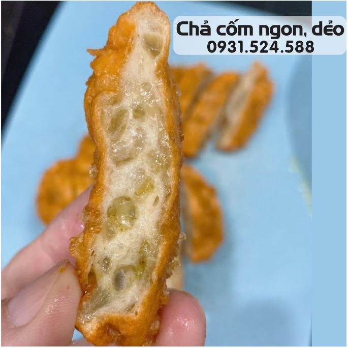 Chả cốm Hà Nội thơm ngon trong món bún đậu mắm tôm Chả cốm Hà Nội thơm ngon trong món bún đậu mắm tôm