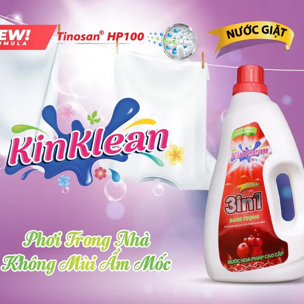 NƯỚC GIẶT 3 IN 1 KINKLEAN HƯƠNG THƠM SANG TRỌNG 2,4 KG