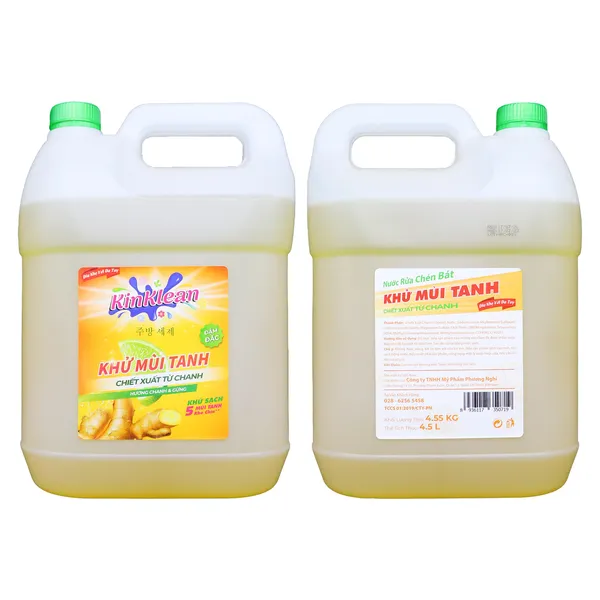NƯỚC RỬA CHÉN KINKLEAN HƯƠNG CHANH VÀ GỪNG 4,5L