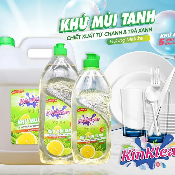 NƯỚC RỬA CHÉN KINKLEAN HƯƠNG MATCHA