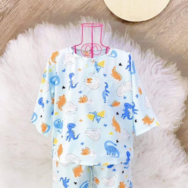 COMBO 10 bộ ( 7-9 kg ) size 3 -  Đồ bộ tole (ton) lanh trẻ em - bé trai dài 