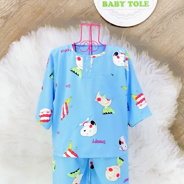 COMBO 10 bộ ( 7-9 kg ) size 3 -  Đồ bộ tole (ton) lanh trẻ em - bé trai dài 
