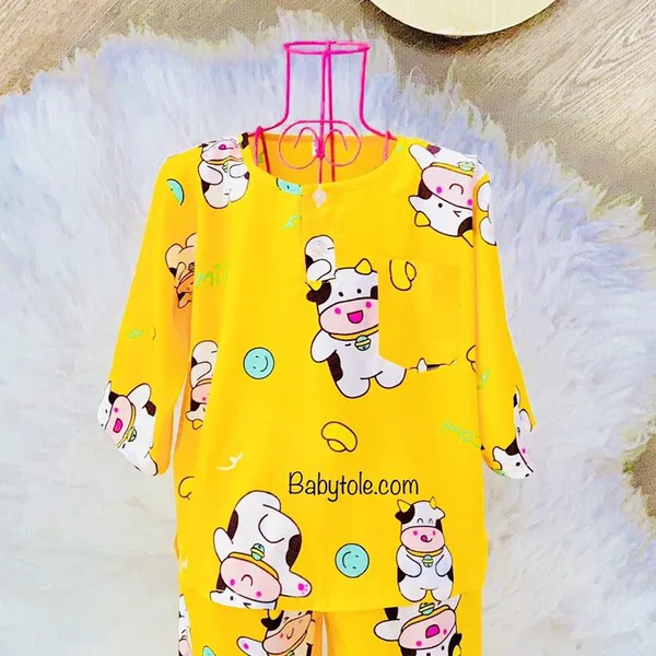 COMBO 10 bộ (5 - 7 kg) size 2 -  đồ bộ tole (ton) lanh trẻ em - bé trai dài