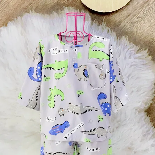 COMBO 10 bộ ( 3 - 5 kg ) size 1 - Đồ bộ tole (ton) lanh trẻ em - bé trai dài