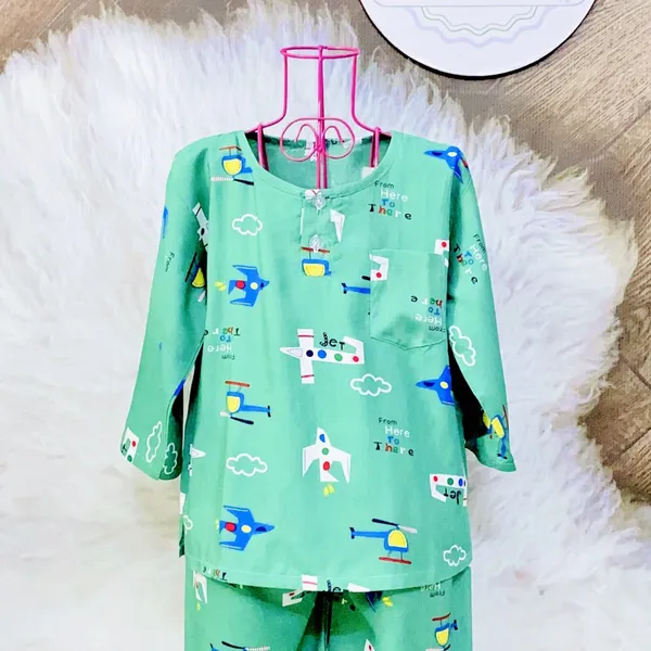 COMBO 10 bộ ( 12-15 kg ) size 5 - Đồ bộ tole (ton) lanh trẻ em - bé trai dài