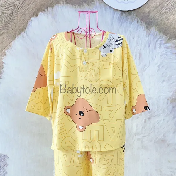 COMBO 10 bộ ( 30-35 kg ) size 12 - Đồ bộ tole (ton) lanh trẻ em - bé trai dài