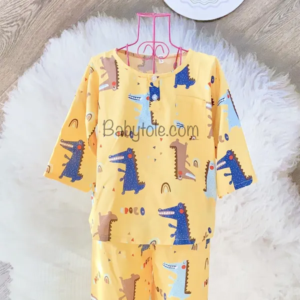 COMBO 10 bộ ( 35-40 kg ) size 13 - Đồ bộ tole (ton) lanh trẻ em - bé trai dài