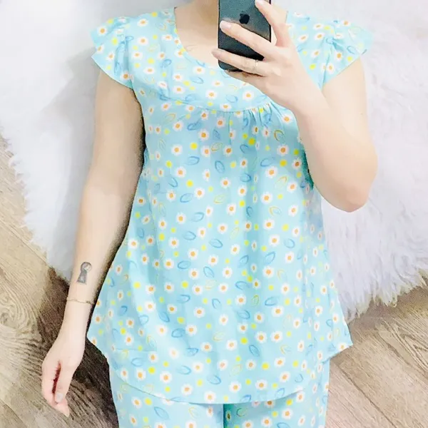 Đồ bộ tole lanh người lớn lửng  Size 00 (70-75kg) (combo 10 bộ)