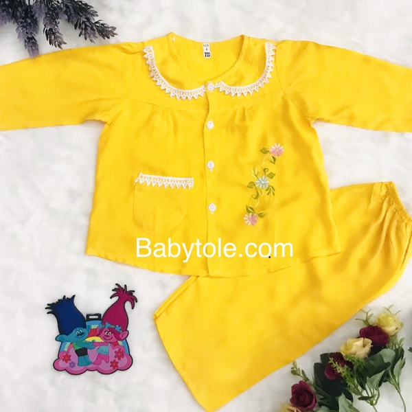 Đồ bộ tole (ton) lanh màu bé gái pijama