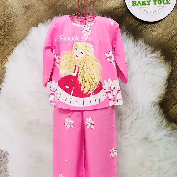 Đồ bộ Tole (ton) lanh trẻ em - bé gái dài