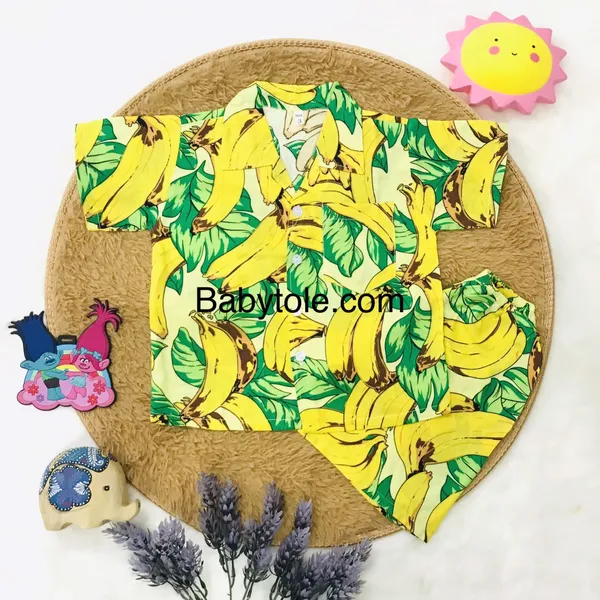 Đồ bộ tole (ton) lanh trẻ em - bé trai pijama đùi