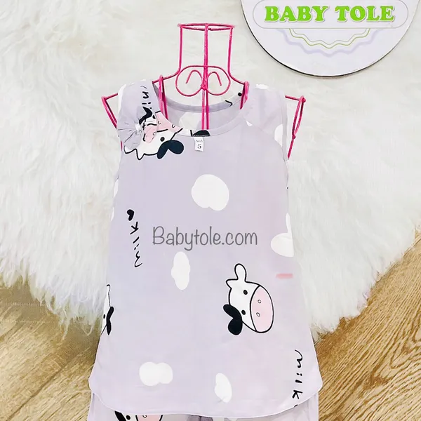 COMBO 10 bộ size 10 (23-25 kg) - Đồ bộ TOLE Bé Gái Xòe Sát Nách