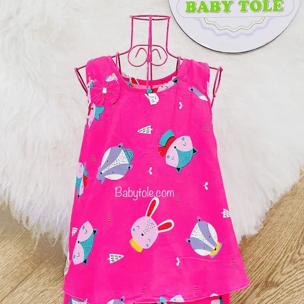 COMBO 10 bộ size 5 (12-15 kg) - đồ bộ tole bé gái xòe sát nách