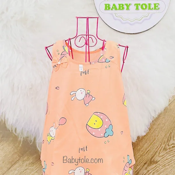 COMBO 10 bộ size 5 (12-15 kg) - đồ bộ tole bé gái xòe sát nách