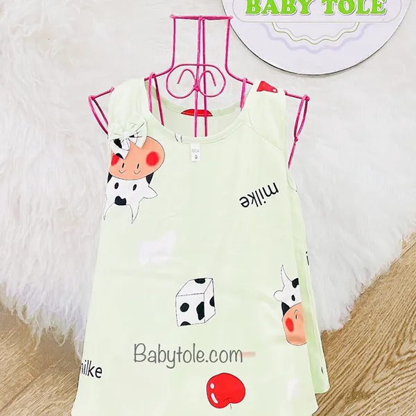 COMBO 10 bộ  size 8 (19-20 kg) -  đồ bộ tole bé gái xòe sát nách