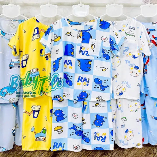 COMBO 10 bộ ( 5 - 7 kg ) size 2 - Đồ bộ TOLE Bé Trai Tay Ngắn Quần Dài 