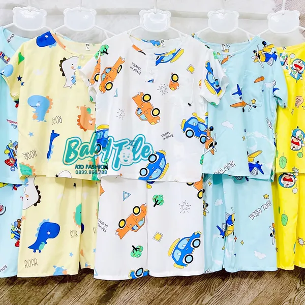 COMBO 10 bộ ( 5 - 7 kg ) size 2 - Đồ bộ TOLE Bé Trai Tay Ngắn Quần Dài 