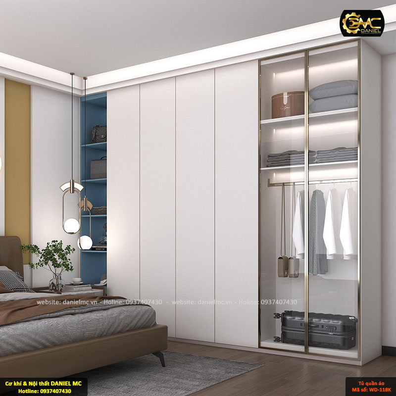 Tủ quần áo cánh kính WD-118K Tủ quần áo cánh kính WD-118K