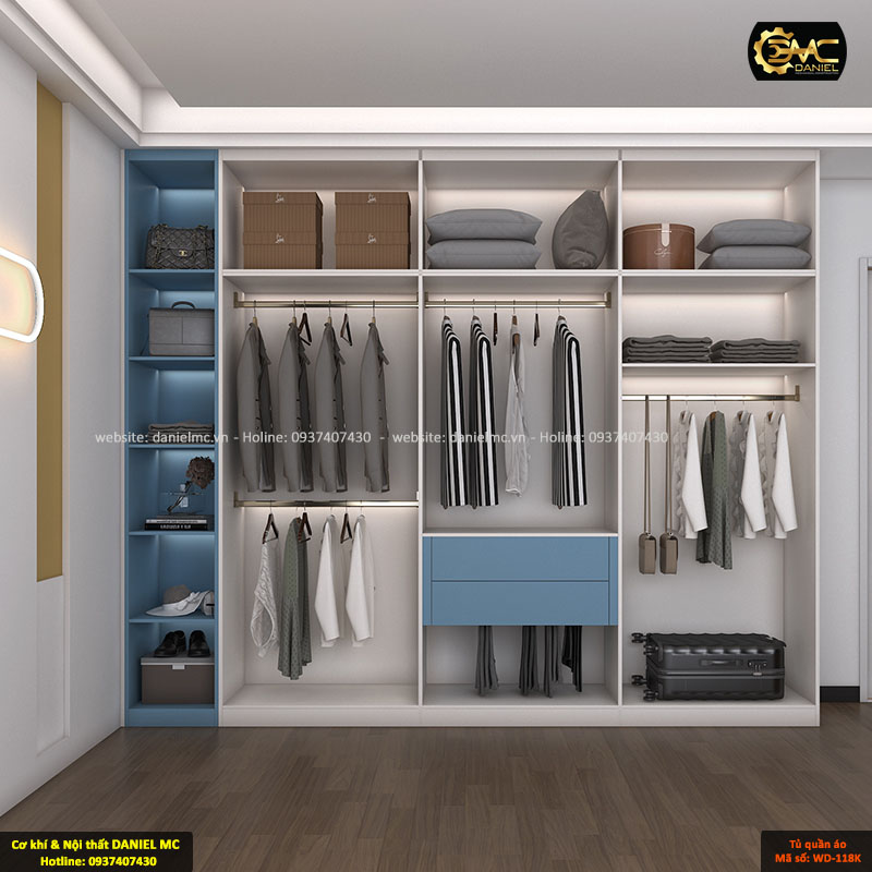 Tủ quần áo cánh kính WD-118K Tủ quần áo cánh kính WD-118K