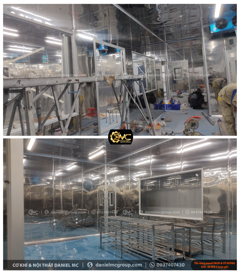 Thiết kế thi công PANEL INOX, thi công phòng sạch, thi công nhà máy sản xuất thực phẩm, thi công xây dựng nhà máy sản xuất thuỷ sản, thi công TỦ ĐÔNG GIÓ -46 độ C Thiết kế thi công PANEL INOX, thi công phòng sạch, thi công nhà máy sản xuất thực phẩm, thi công xây dựng nhà máy sản xuất thuỷ sản, thi công TỦ ĐÔNG GIÓ -46 độ C