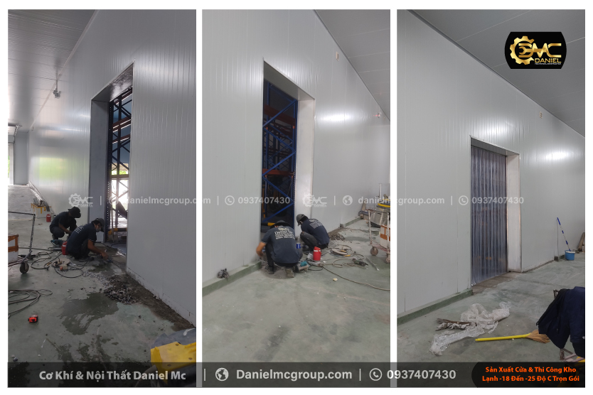 Thiết kế thi công KHO LẠNH, KHO ĐÔNG LẠNH 810 tấn, nhiệt độ từ -18 đến -25 độ C, thi công kho đệm nhiệt độ từ 5 đến 15 độ C (với hệ thống tủ điều khiển từ xa ONLINE 24/24 nhằm theo dõi nhiệt độ và tình trạng kho). Thiết kế thi công KHO LẠNH, KHO ĐÔNG LẠNH 810 tấn, nhiệt độ từ -18 đến -25 độ C, thi công kho đệm nhiệt độ từ 5 đến 15 độ C (với hệ thống tủ điều khiển từ xa ONLINE 24/24 nhằm theo dõi nhiệt độ và tình trạng kho).