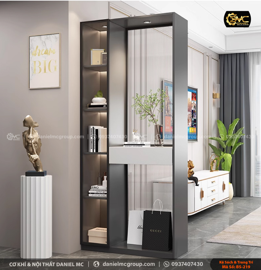 Tủ sách cánh kính BS-219 Tủ sách cánh kính BS-219