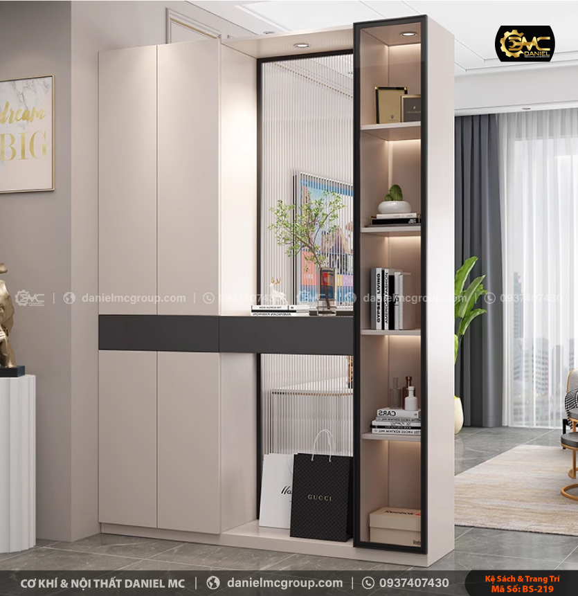 Tủ sách cánh kính BS-219 Tủ sách cánh kính BS-219