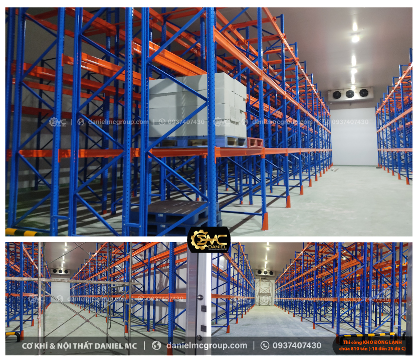 Thiết kế thi công kho lạnh 810 tấn, nhiệt độ -18 đến -25 độ C Thiết kế thi công kho lạnh 810 tấn, nhiệt độ -18 đến -25 độ C