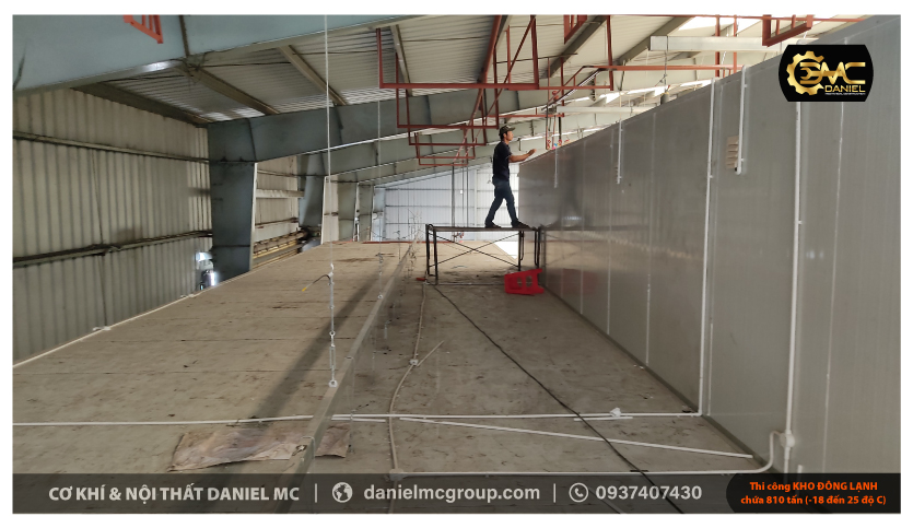 Thiết kế thi công kho đông lạnh 810 tấn, nhiệt độ từ -18 đến -36 độ C, thi công kho đệm nhiệt độ từ 5 đến 15 độ C Thiết kế thi công kho đông lạnh 810 tấn, nhiệt độ từ -18 đến -36 độ C, thi công kho đệm nhiệt độ từ 5 đến 15 độ C