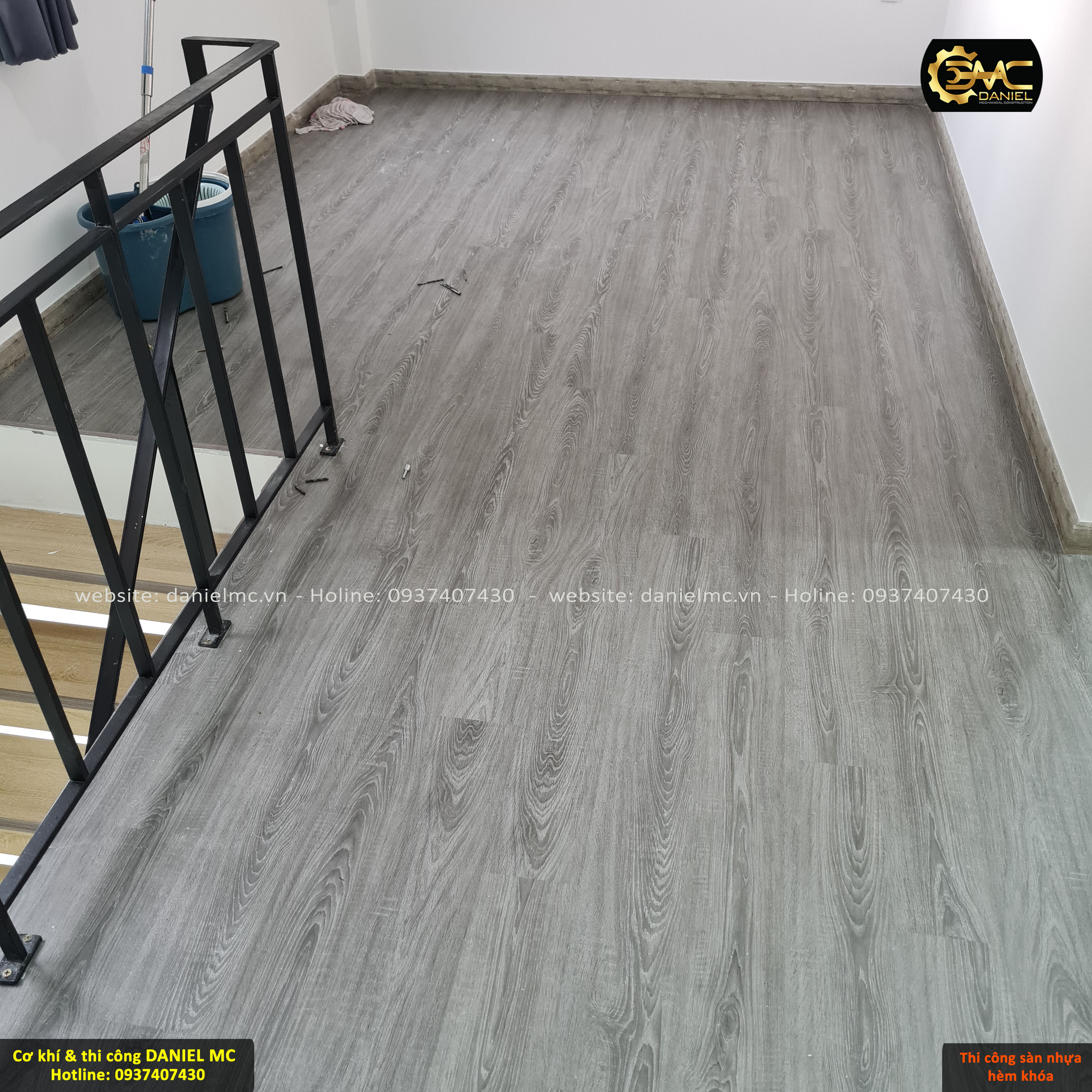 Thi công sàn nhựa hèm khóa nhà anh Thành - Quận 9 Thi công sàn nhựa hèm khóa nhà anh Thành - Quận 9