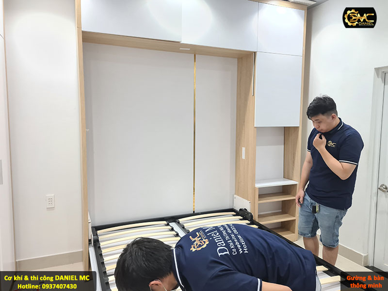 Thi công giường thông mình cho nhà Anh Mỹ - Bình Dương Thi công giường thông mình cho nhà Anh Mỹ - Bình Dương